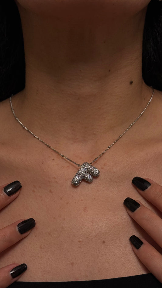 COLLIER LETTRES ARGENTÉ