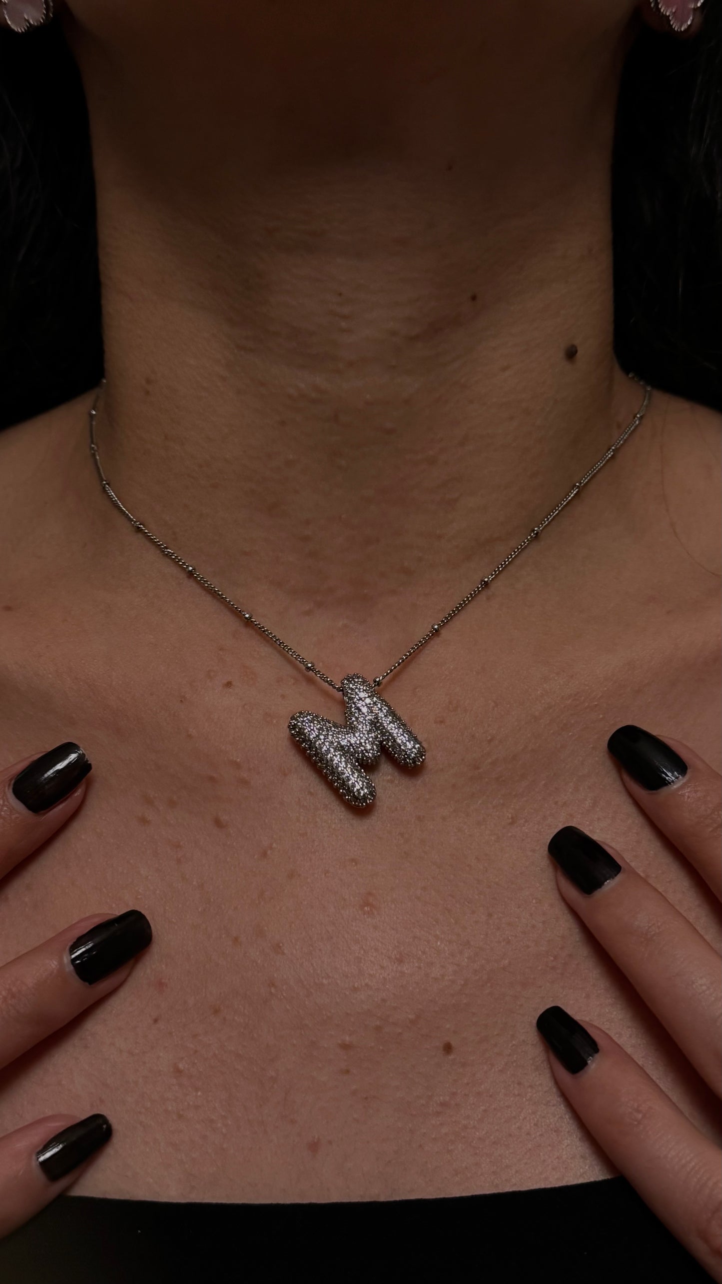COLLIER LETTRES ARGENTÉ