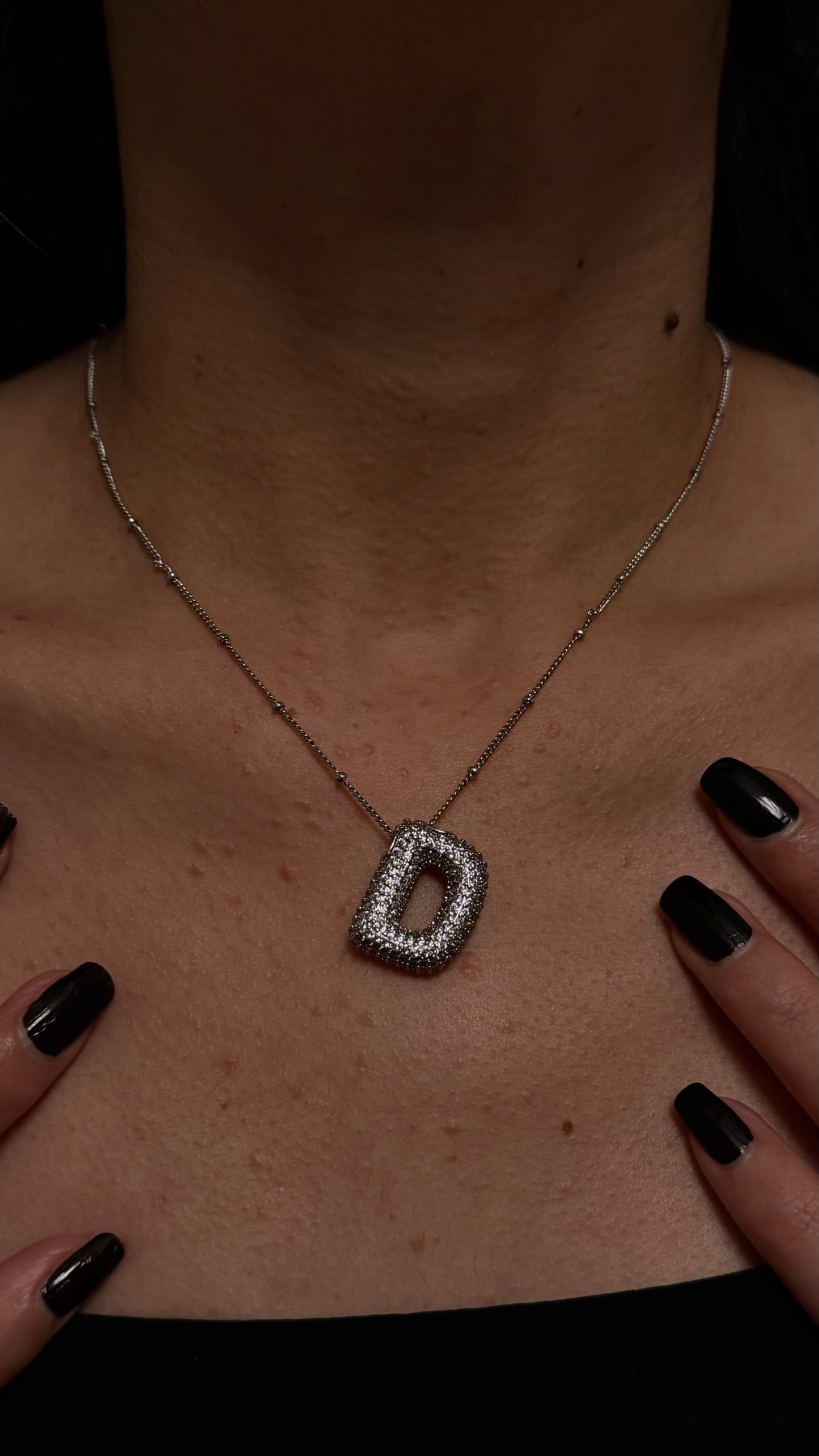 COLLIER LETTRES ARGENTÉ