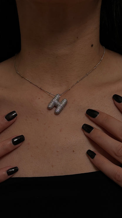 COLLIER LETTRES ARGENTÉ
