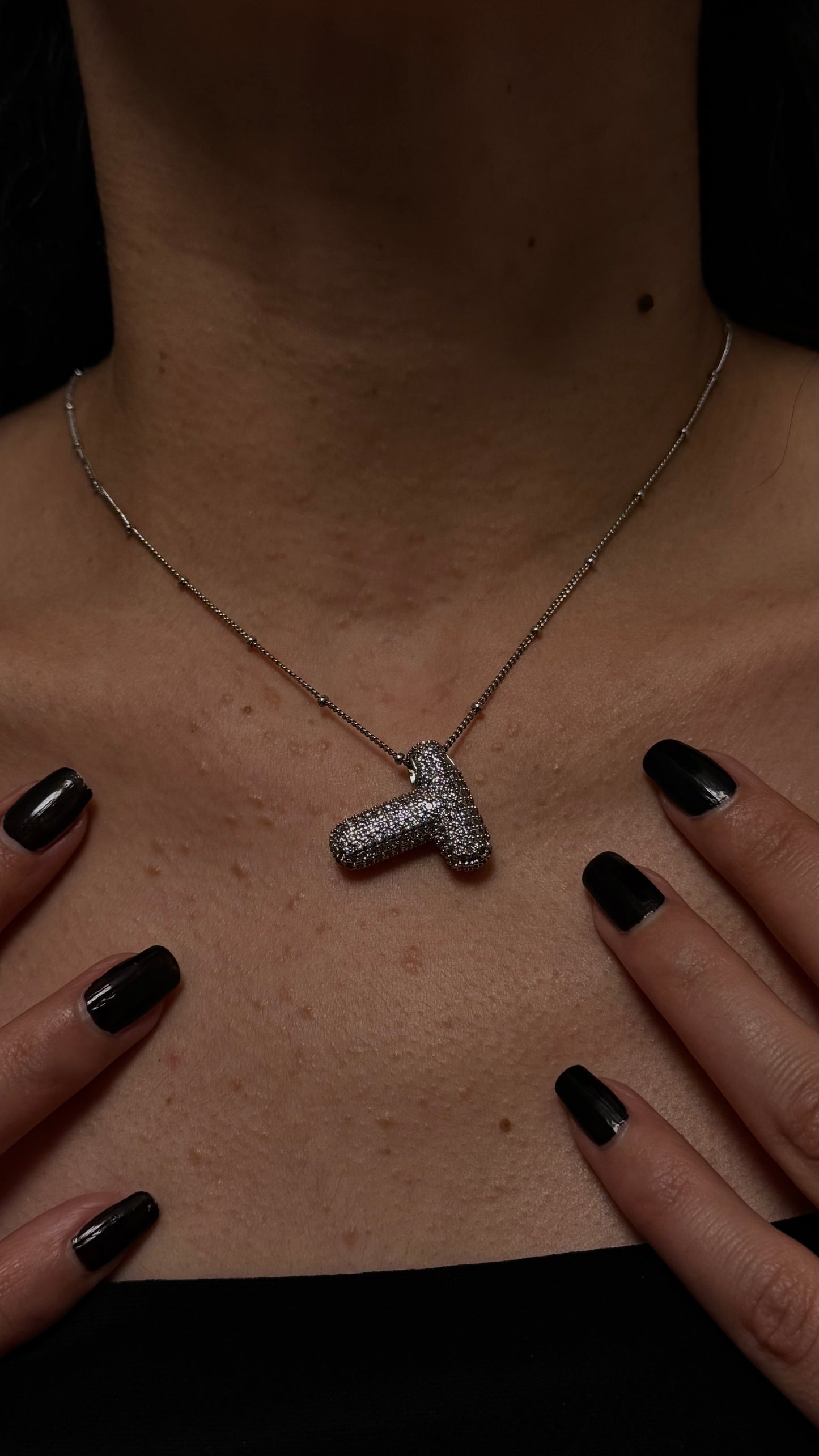 COLLIER LETTRES ARGENTÉ