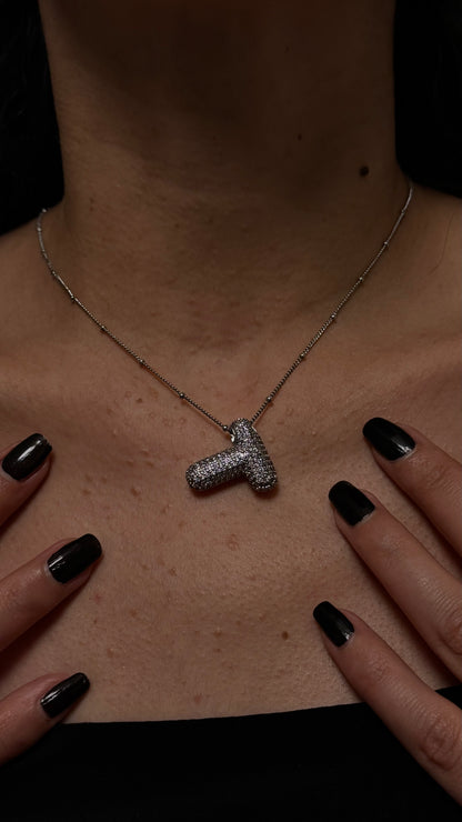 COLLIER LETTRES ARGENTÉ