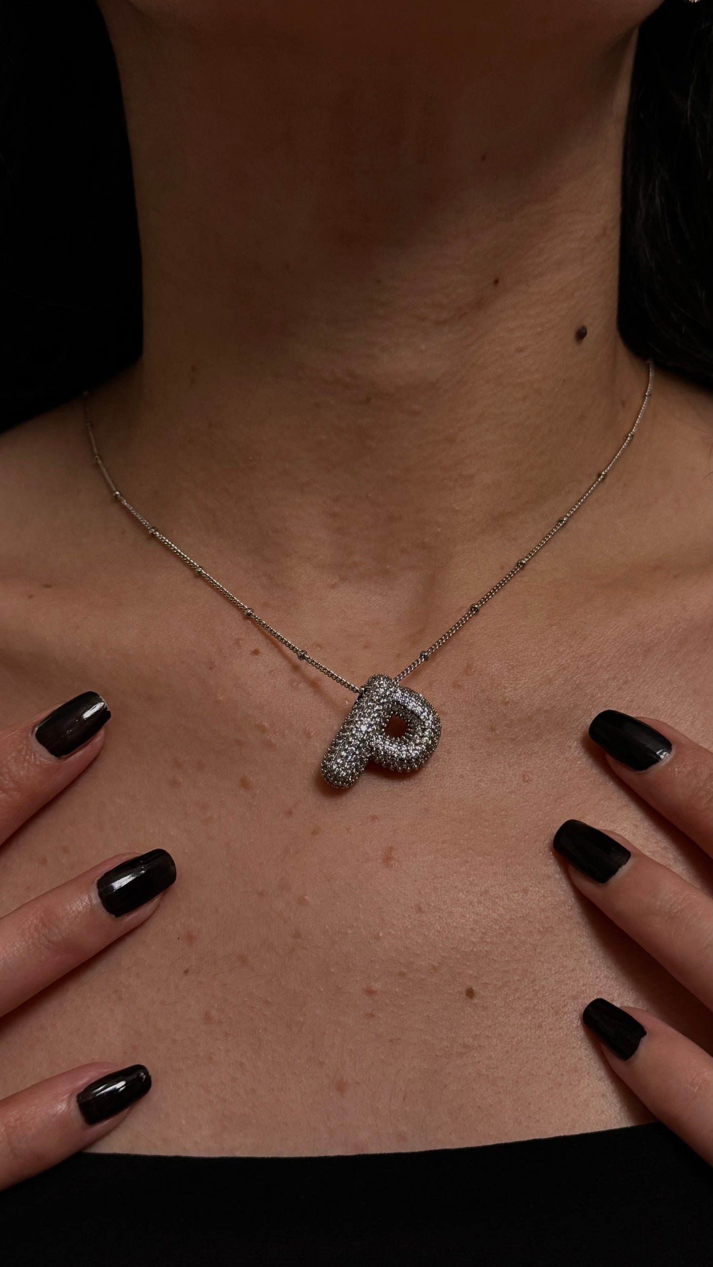 COLLIER LETTRES ARGENTÉ