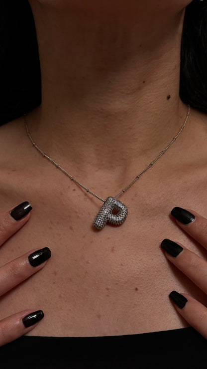 COLLIER LETTRES ARGENTÉ